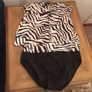 Women’s Zebra Print Tankini